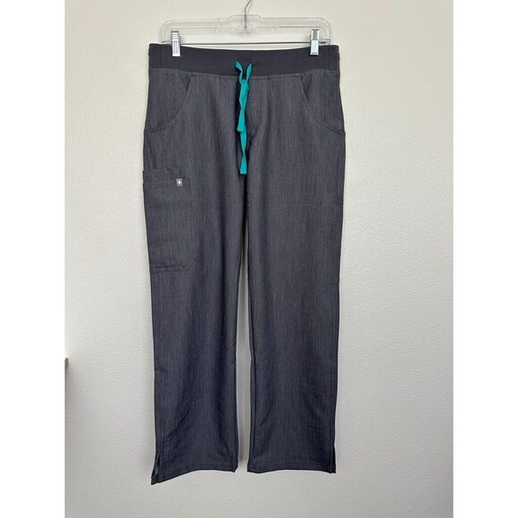 FIGS Casma Kade Cargo Scrub Pants Graphite Gray Medical Women's Medium Petite - Picture 2 of 8